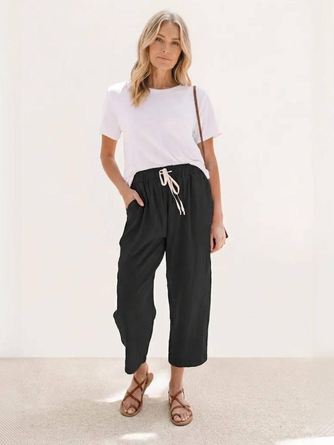 Drawstring Slim Fit Trousers