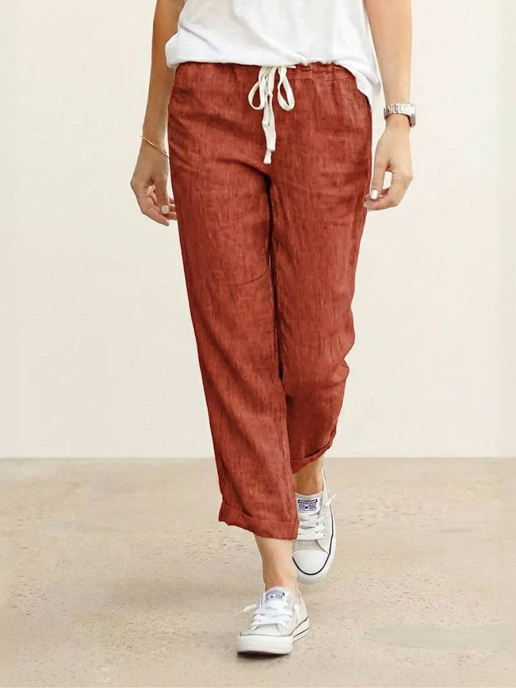 Drawstring Slim Fit Trousers