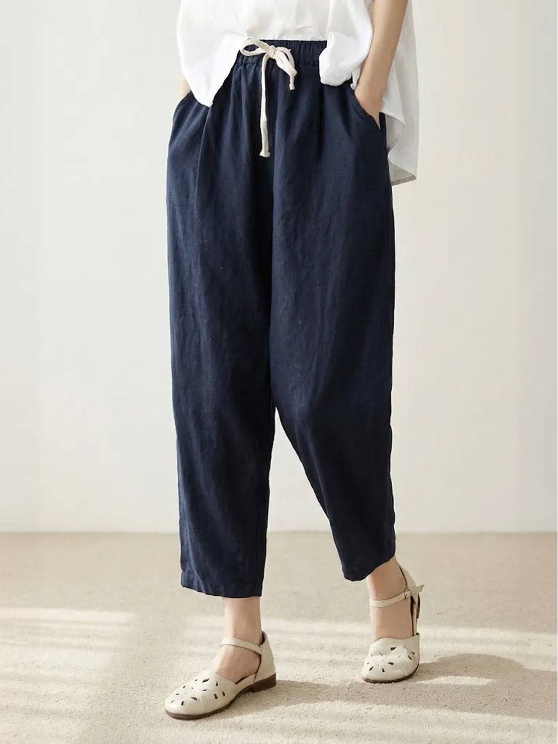 Drawstring Slim Fit Trousers