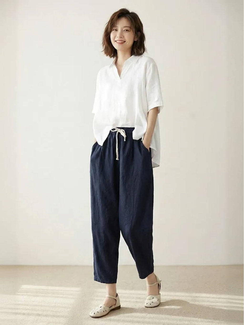 Drawstring Slim Fit Trousers