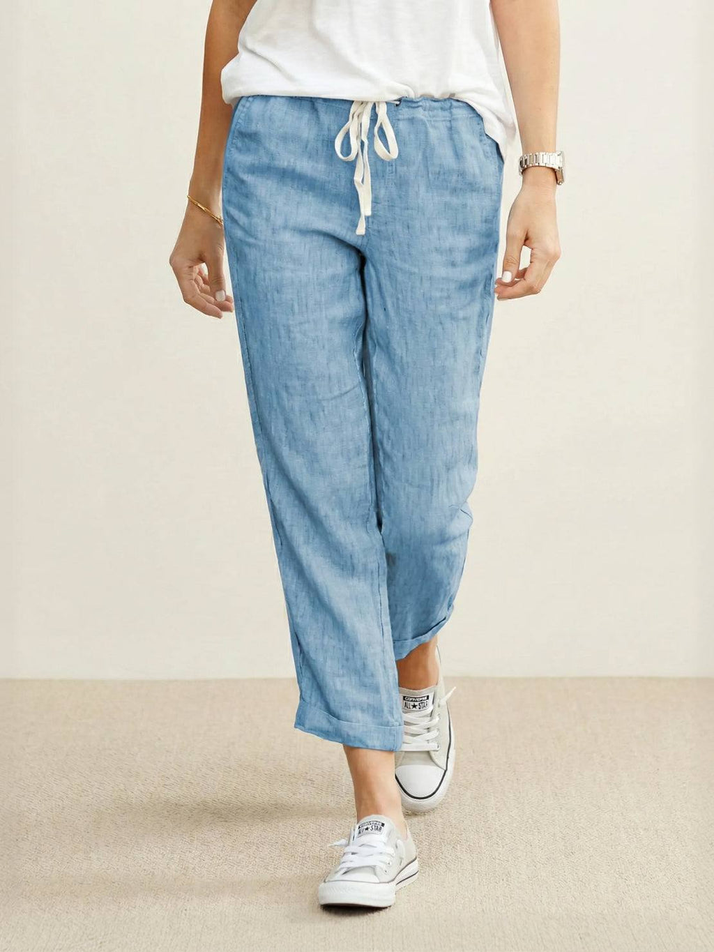 Drawstring Slim Fit Trousers