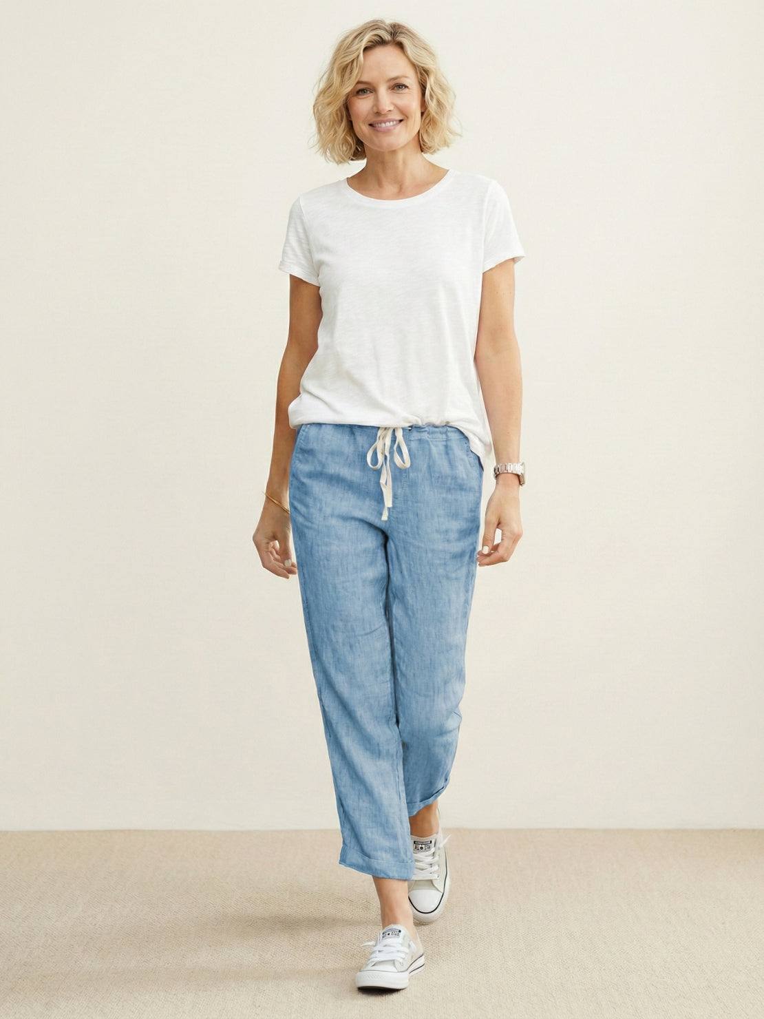 Drawstring Slim Fit Trousers