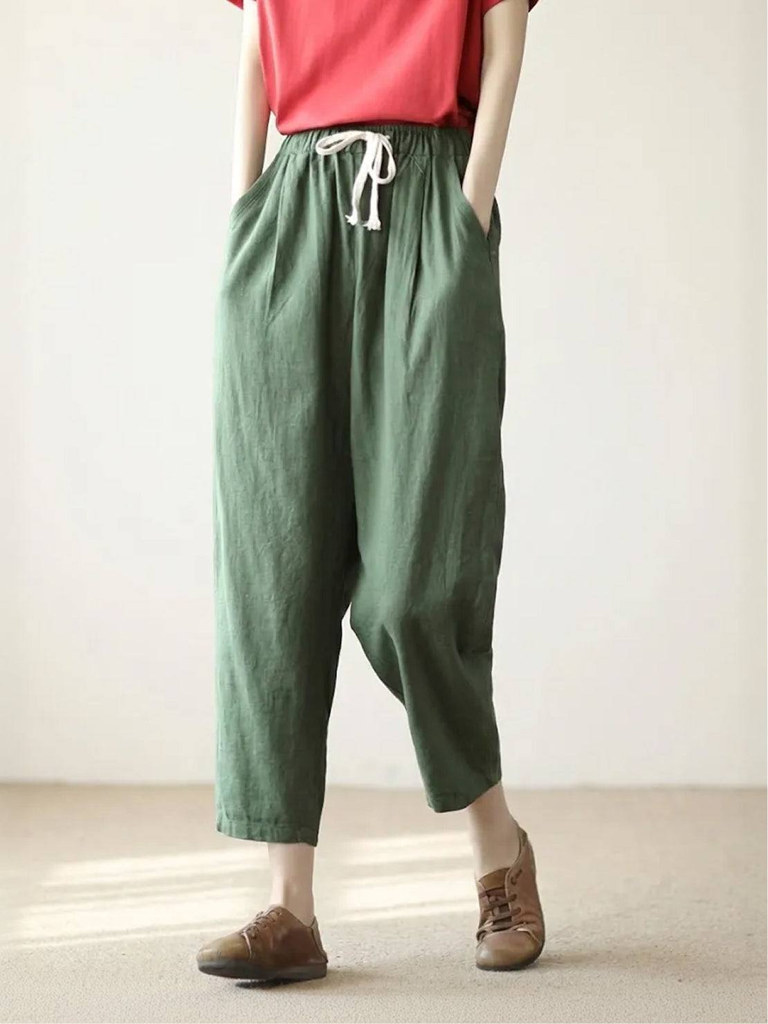 Drawstring Slim Fit Trousers
