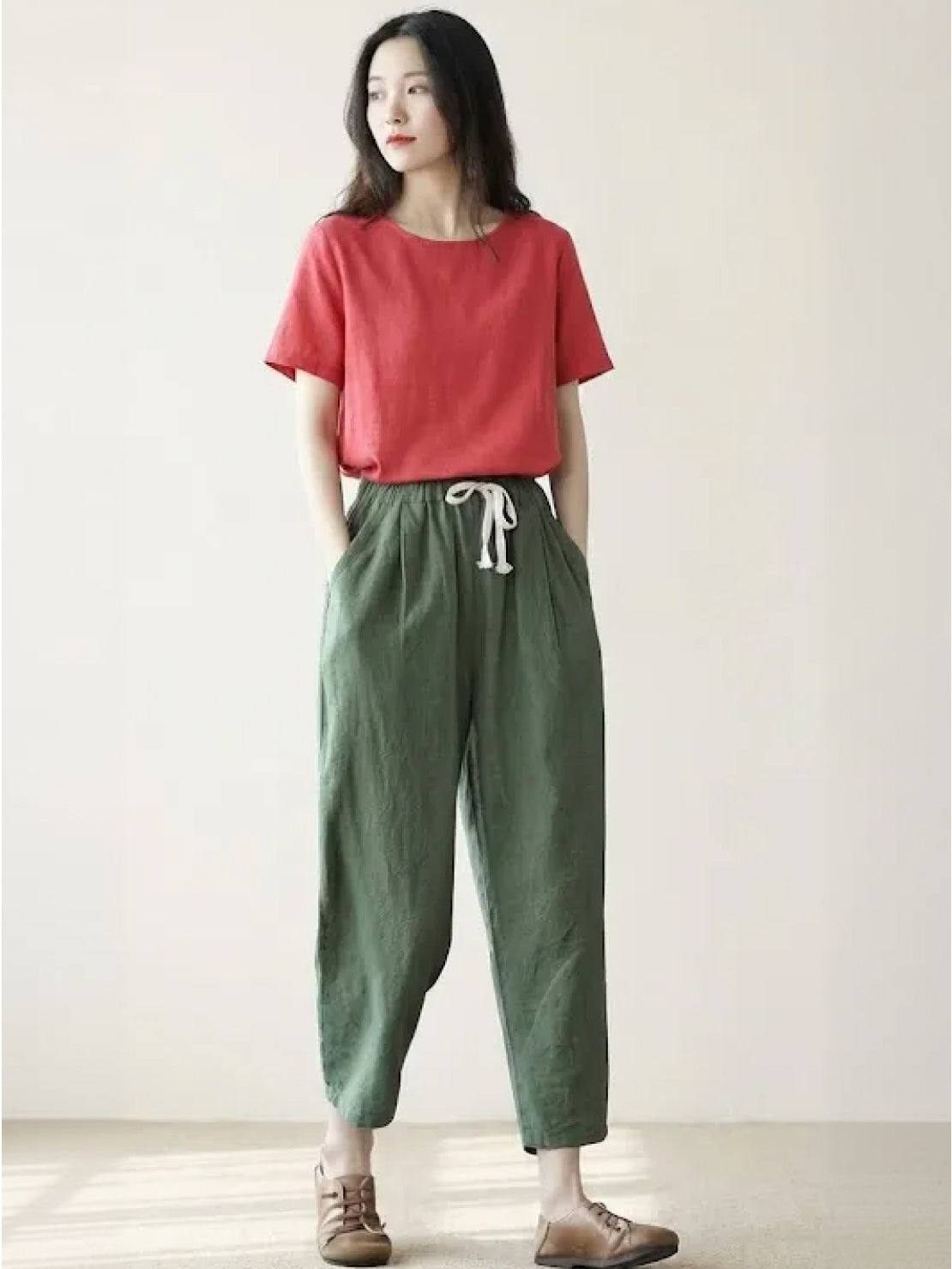 Drawstring Slim Fit Trousers