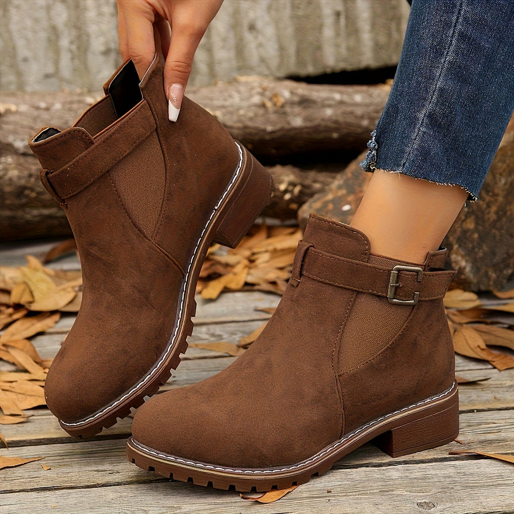 Black Chelsea Ankle Boots, front view