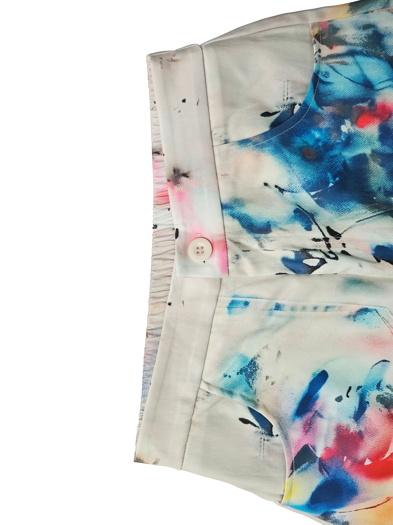 Graffiti Print Wide-Leg High-Waisted Jeans