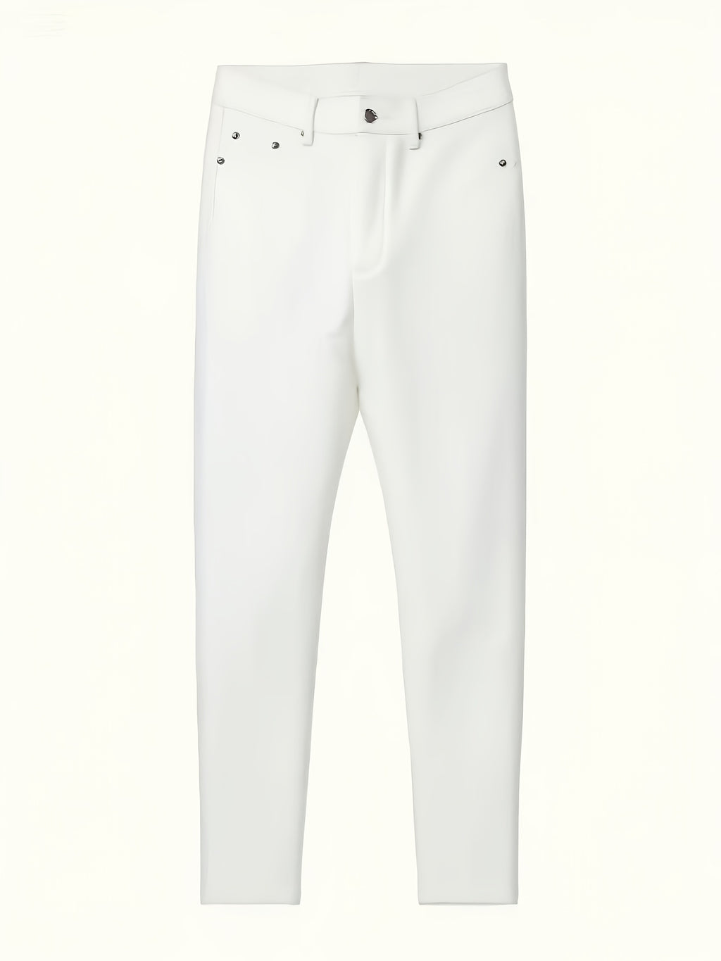 Ivory White Slim-Fit Stretch Skinny Jeans