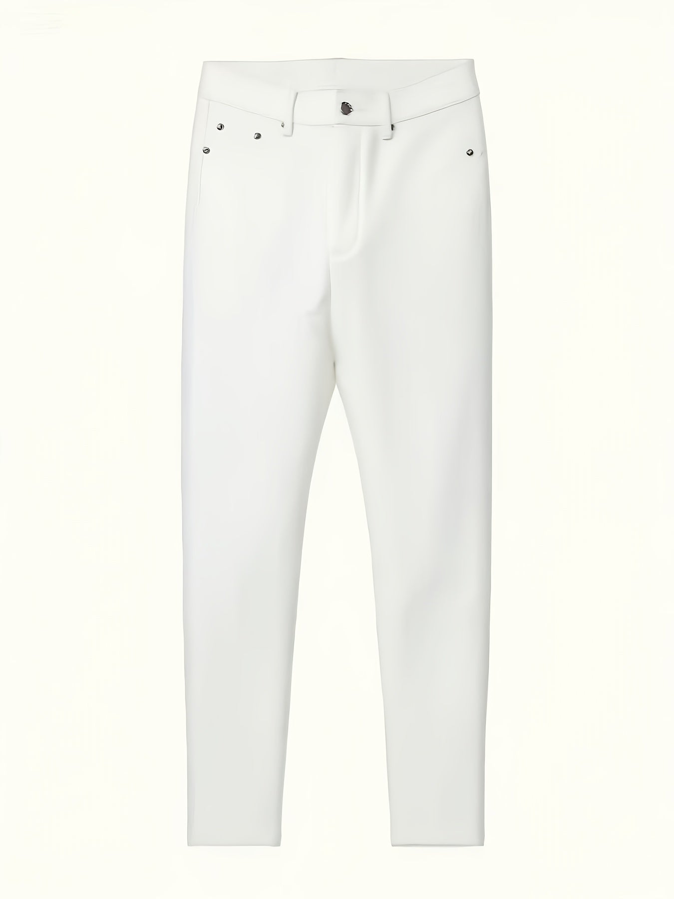 Ivory White Slim-Fit Stretch Skinny Jeans