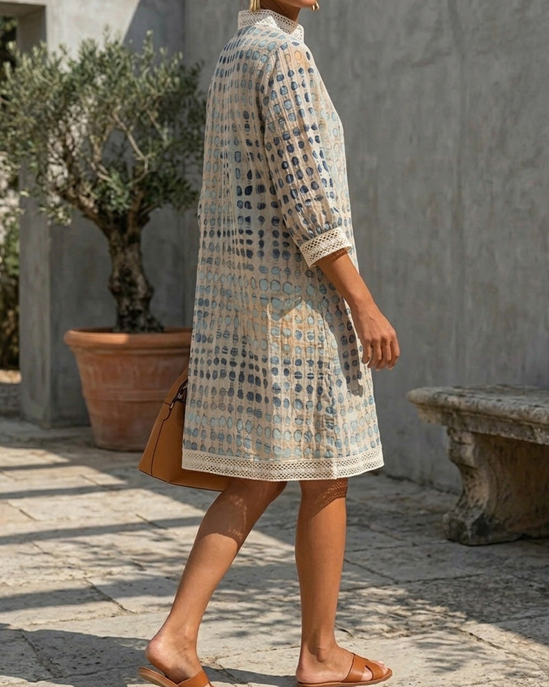 Polka Dot Lace Dress Smart Casual Garden Party | Alba Muse