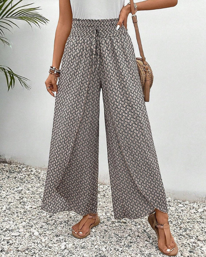 Women’s Smocked Waist Palazzo Trousers