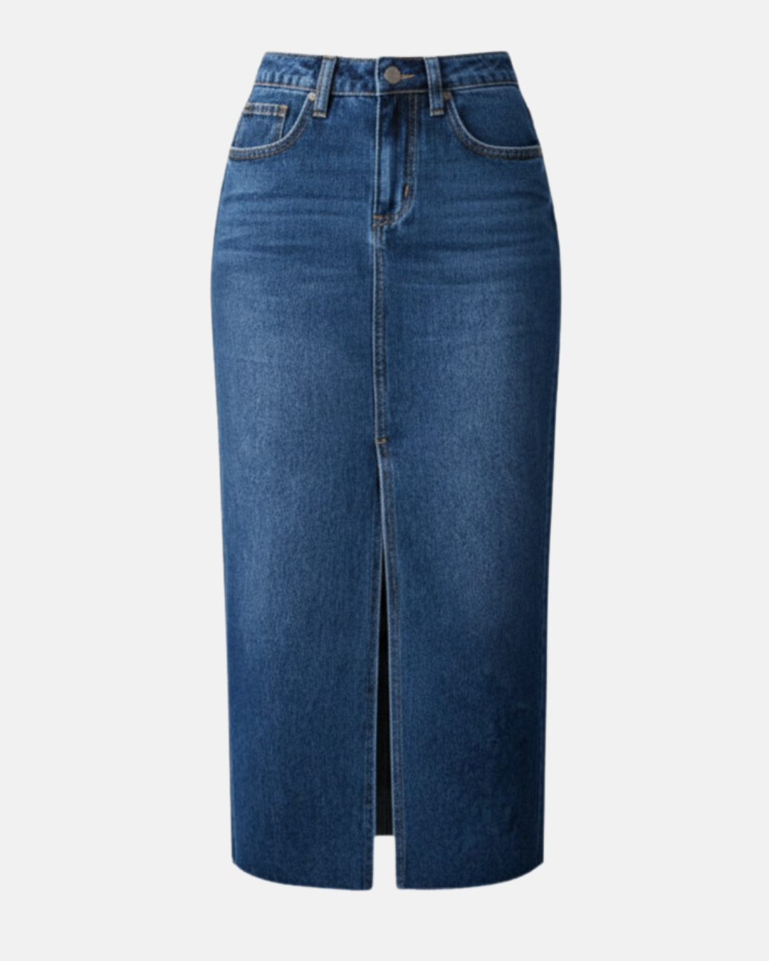 August Denim Midi Skirt