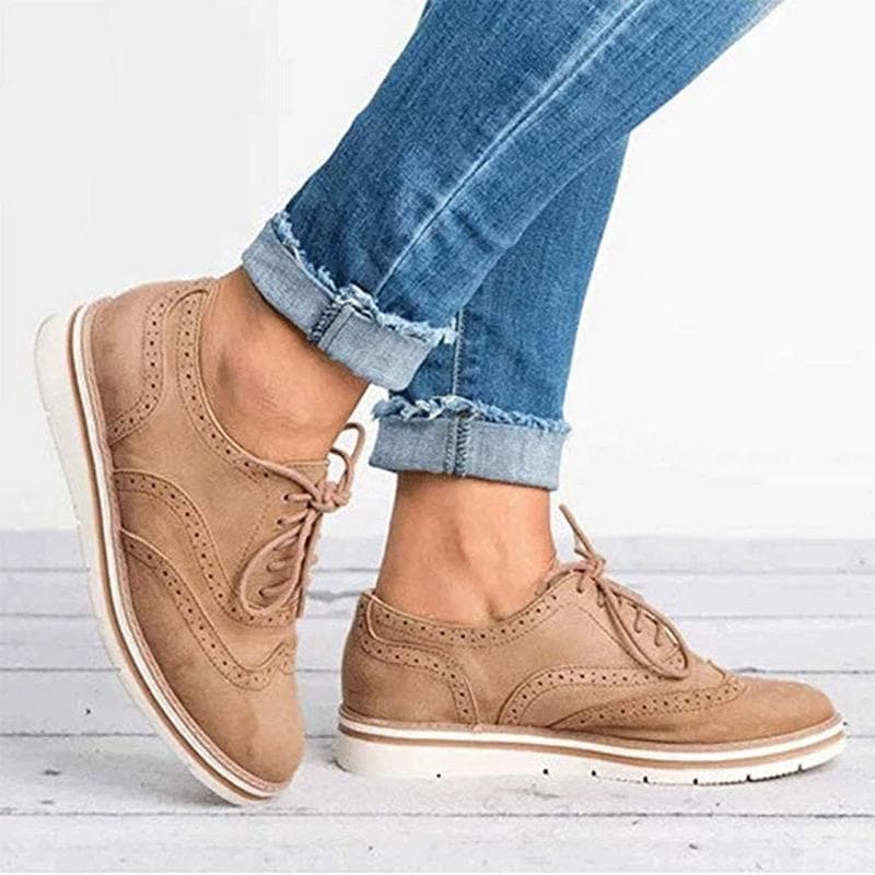 Suede Derby Shoes with Brogue Details