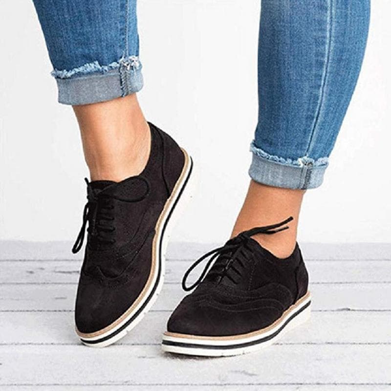 Suede Derby Shoes with Brogue Details
