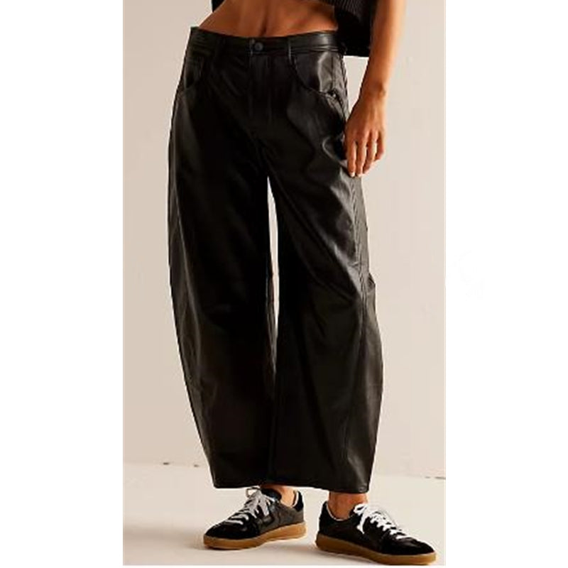 High-Waist Barrel Leg Relaxed Jeans