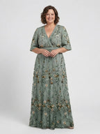 Long floral dress for women – summer wedding guest outfit