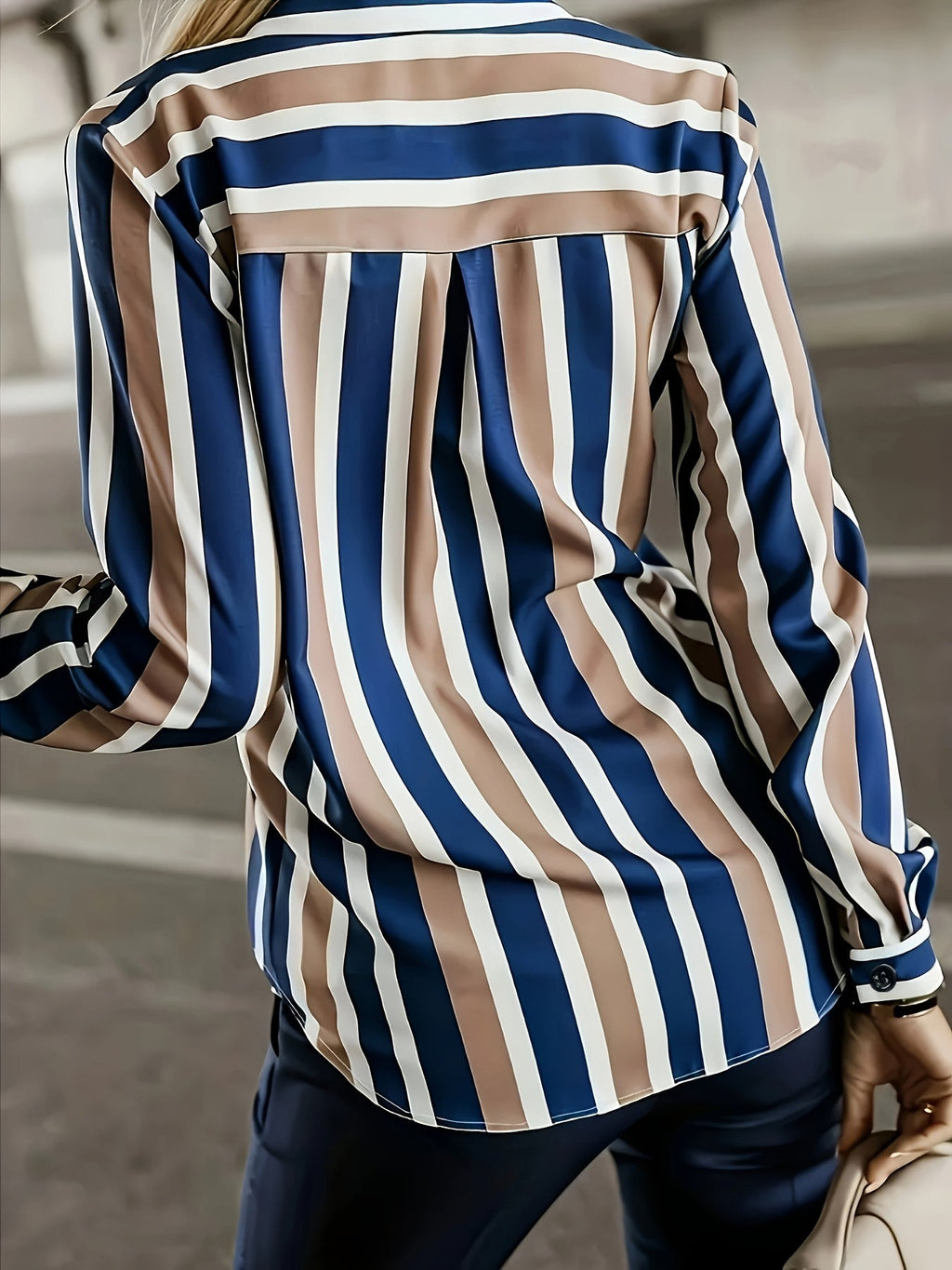 Multicolour refined striped Blouse