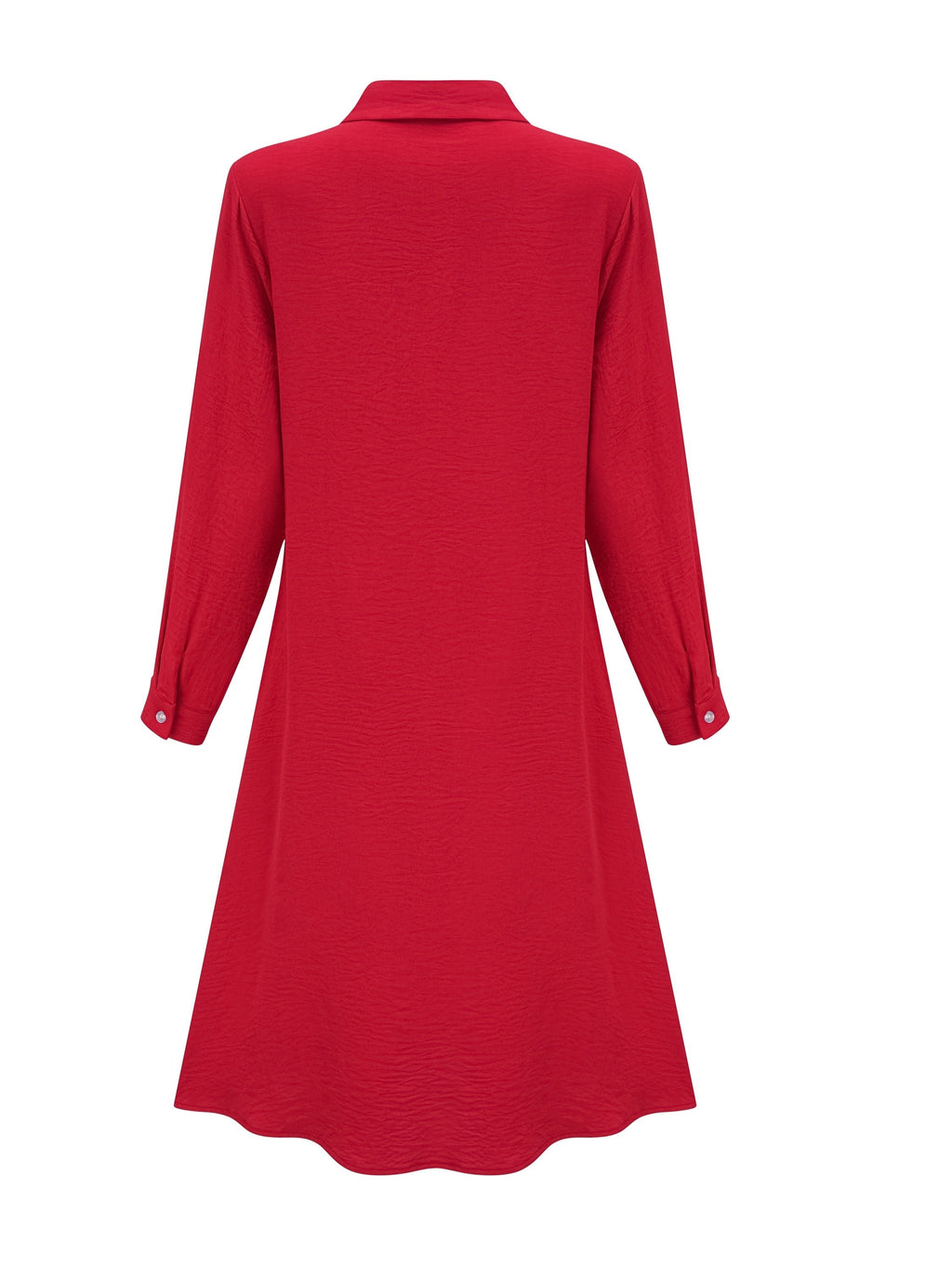 Long sleeve lapel button-front shirt dress | Alba Muse