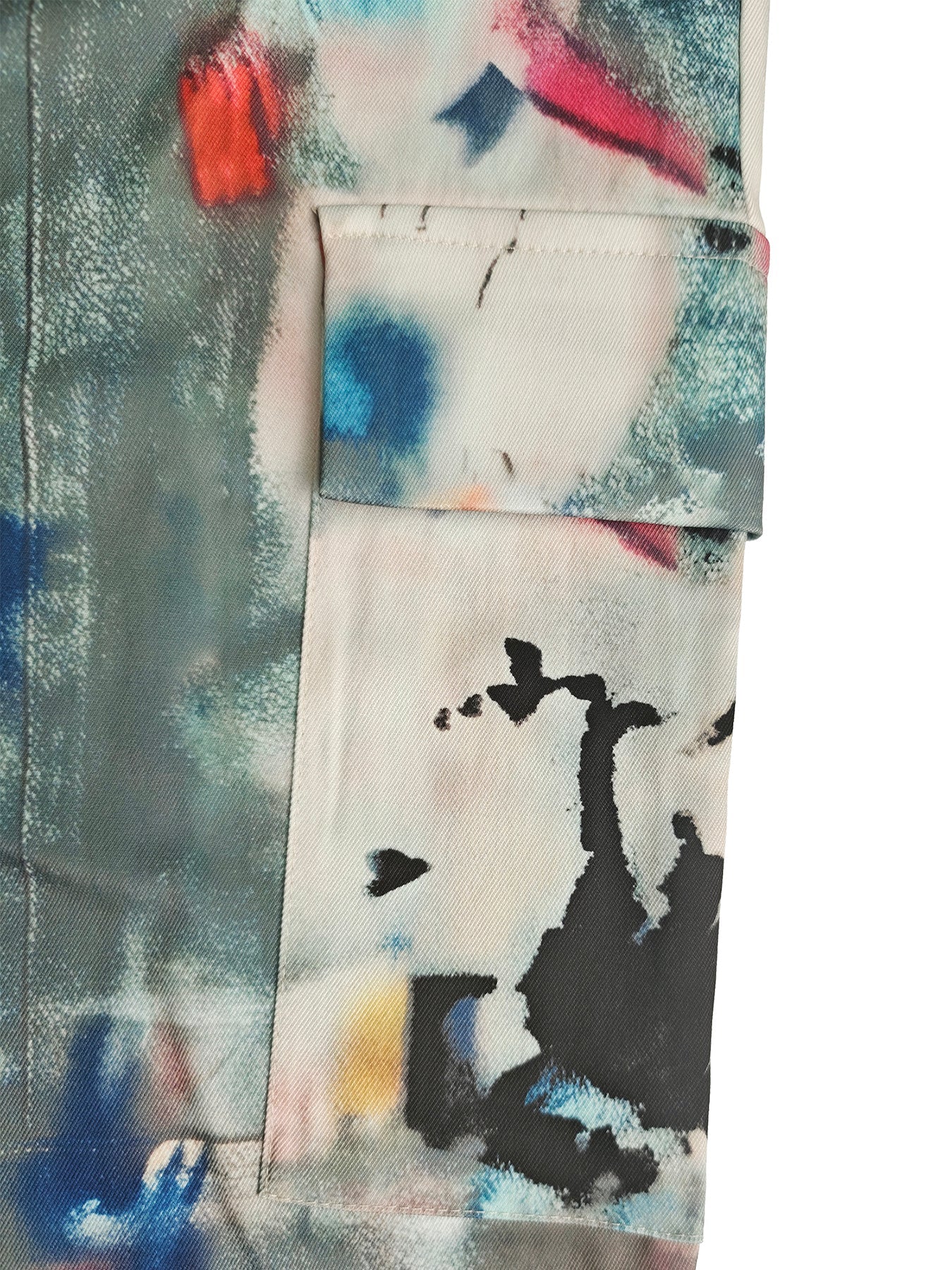 Graffiti Print Wide-Leg High-Waisted Jeans