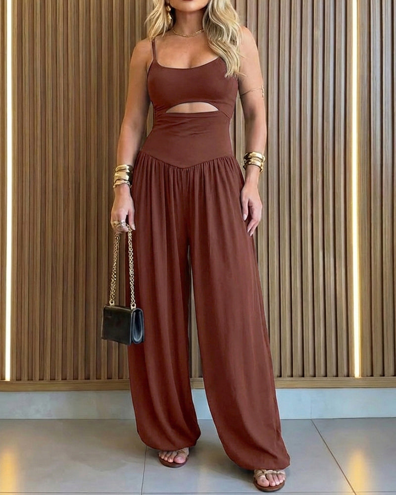 Cut-Out Waist Cami Jumpsuit