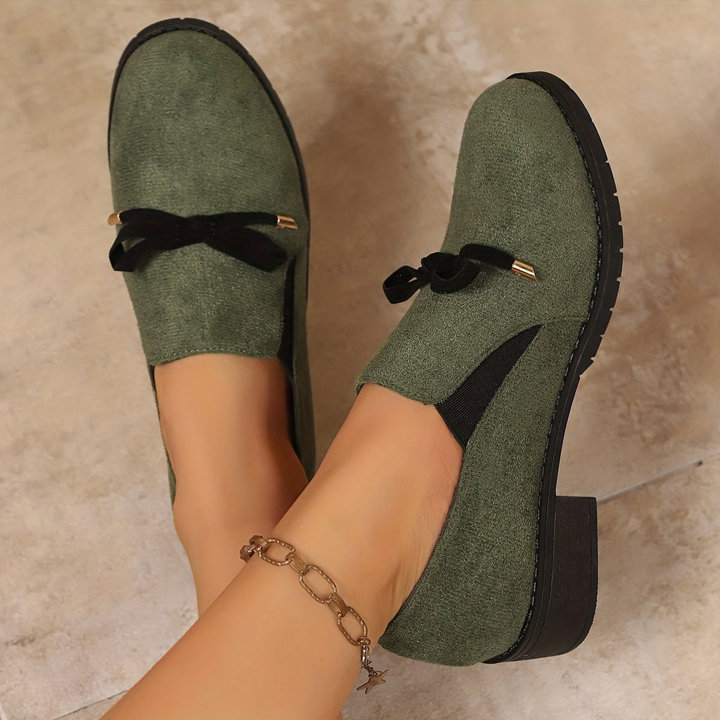 Green Slip-On Loafers
