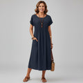 Margaret elegant midi dress for women, front view