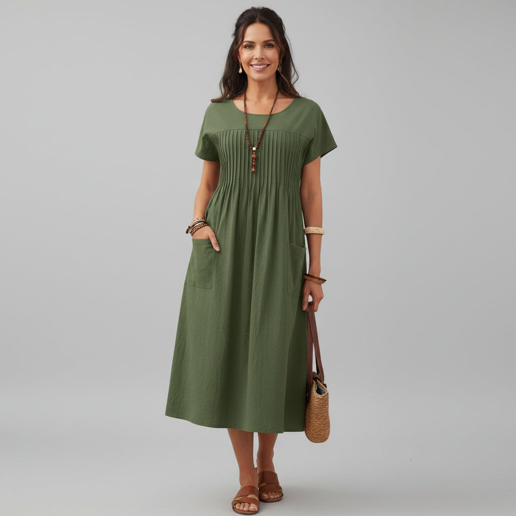 Margaret women's occasion midi dress, full length view