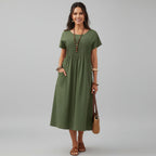 Margaret women's occasion midi dress, full length view