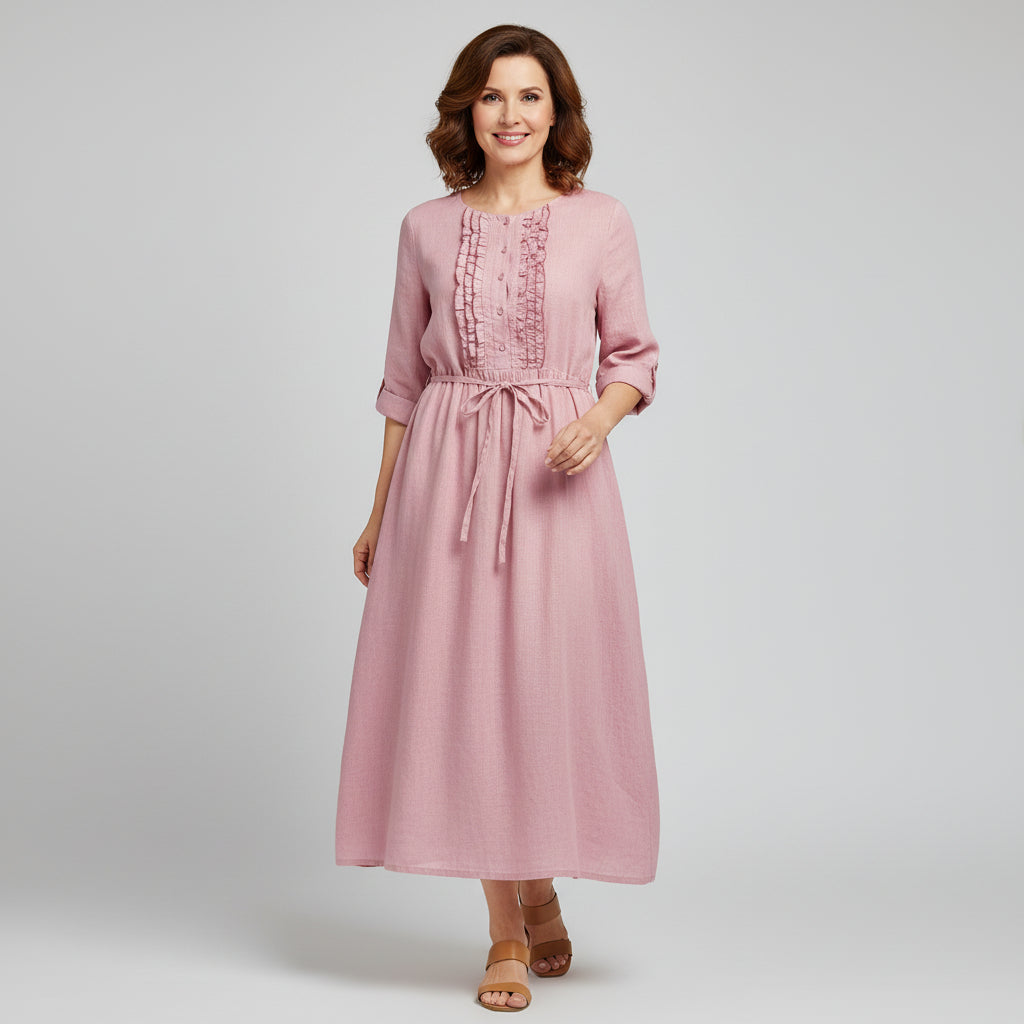 Elowen - Graceful Lace Detail Maxi Dress