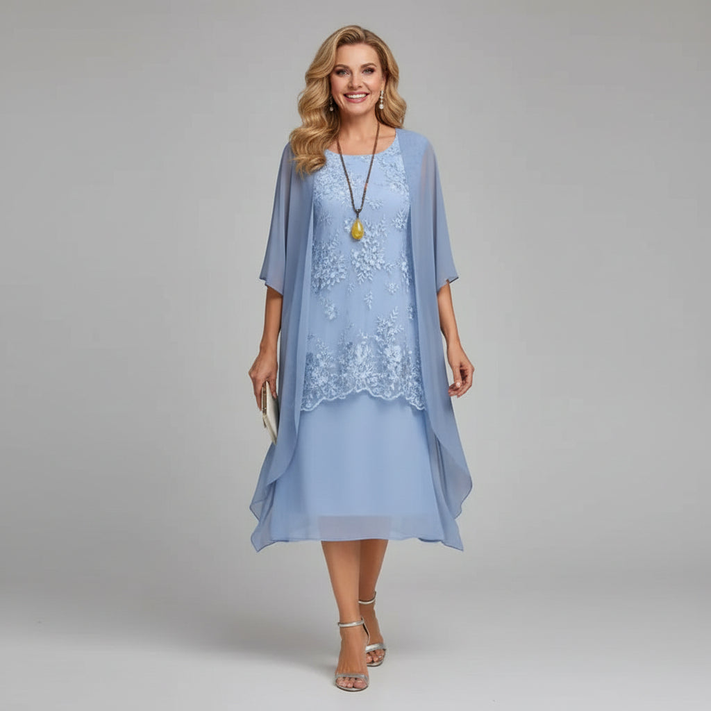 Anaya - Women’s Elegant Two-Piece Midi Dress