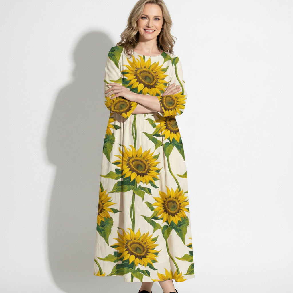 Eleanor - Women’s Elegant Printed Maxi Dress