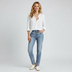 Lavinia linen blouse for women, front view