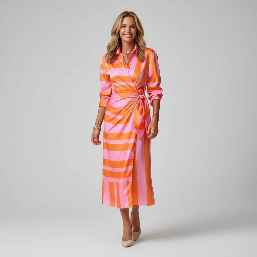Luna midi dress for women, front view