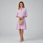 Camille flattering A-line dress, back view
