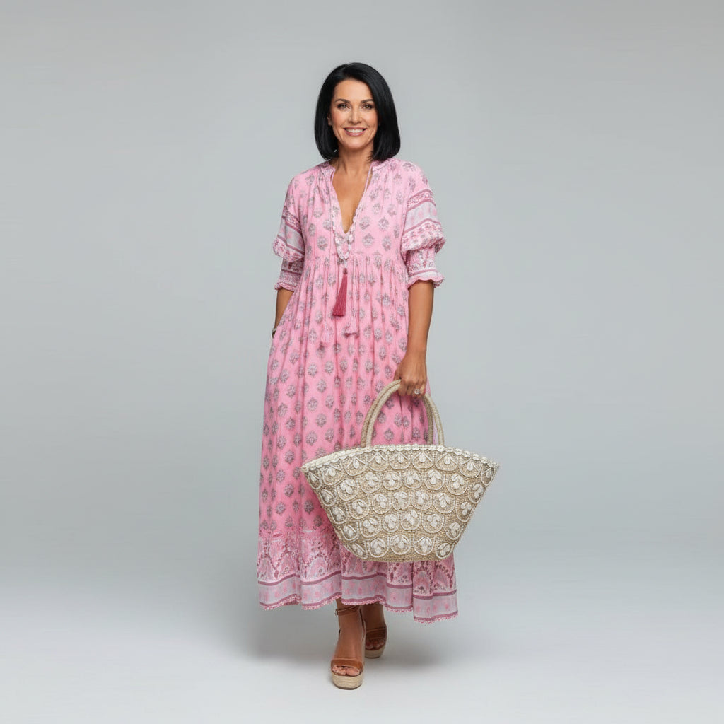 Ailsa Flowy Midi Dress for Women | Lightweight Summer Dress