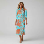 Luna midi dress styled for summer outing