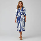 Luna women's midi dress, back view