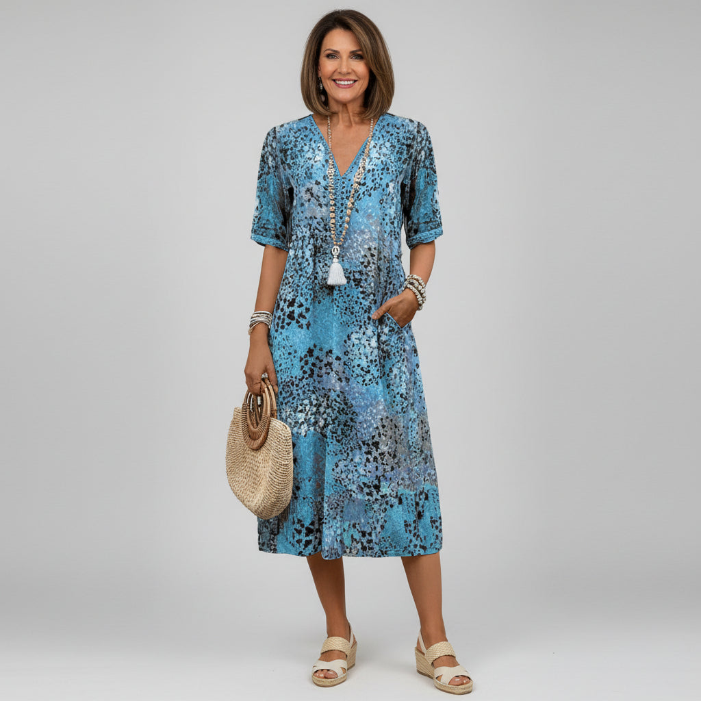Isabella - Women’s Casual Floral Midi Dress