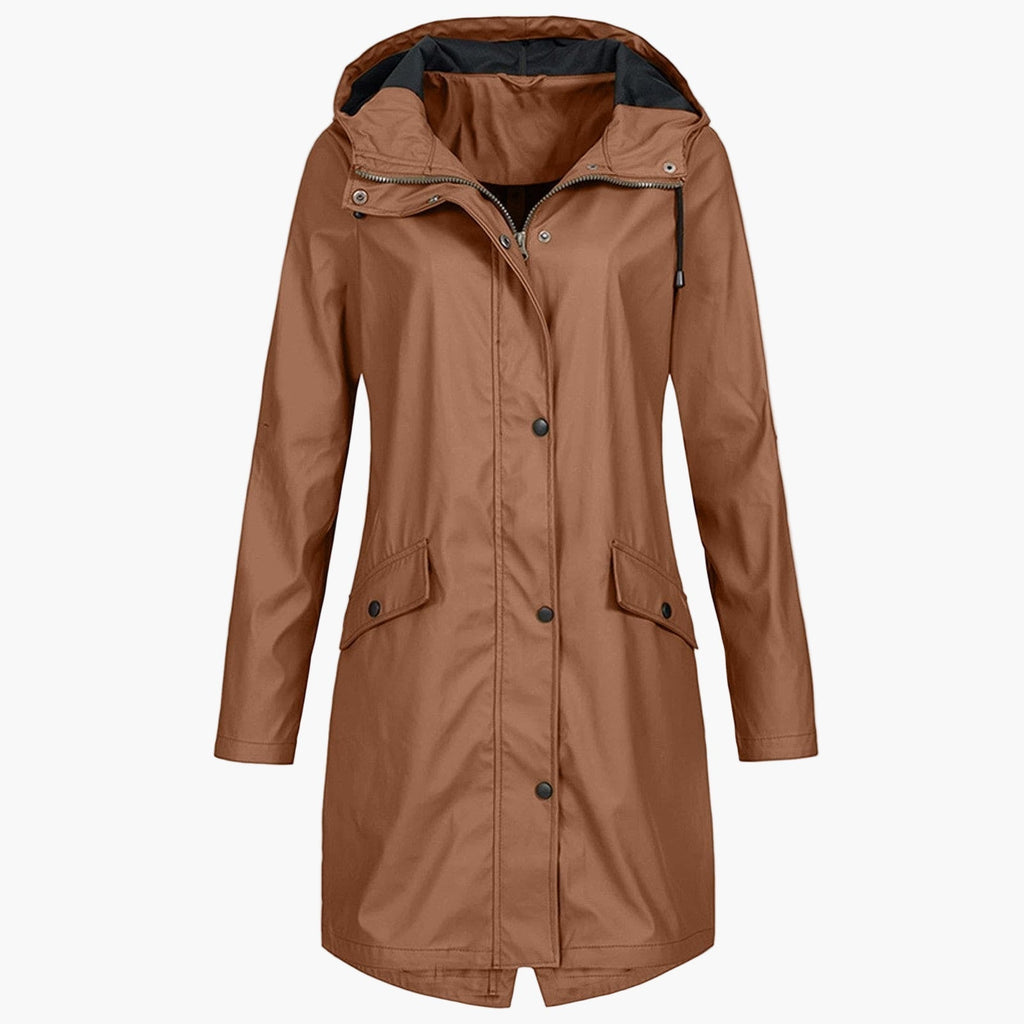 Navy Blue waterproof hooded Raincoat