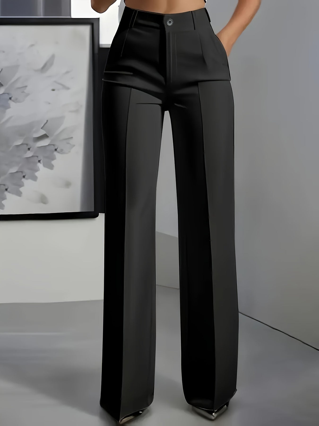 Elegant Wide-Leg Tailored Trousers