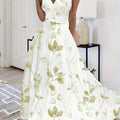 Short Sleeve Printed Floral Summer Midi Dress