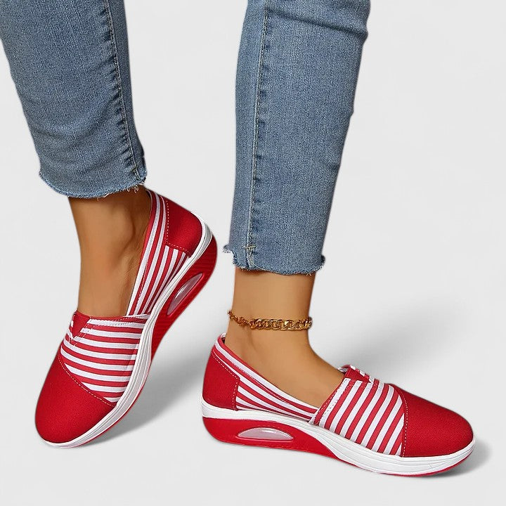 Women's Striped Slip-On Trainers