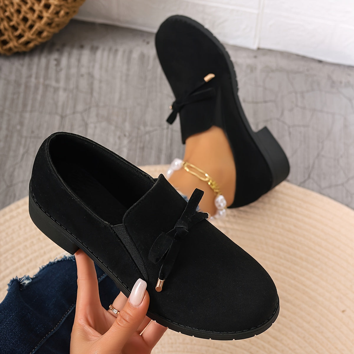 Green Slip-On Loafers