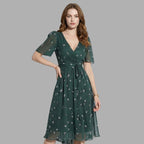 Celeste floral midi dress, full length view