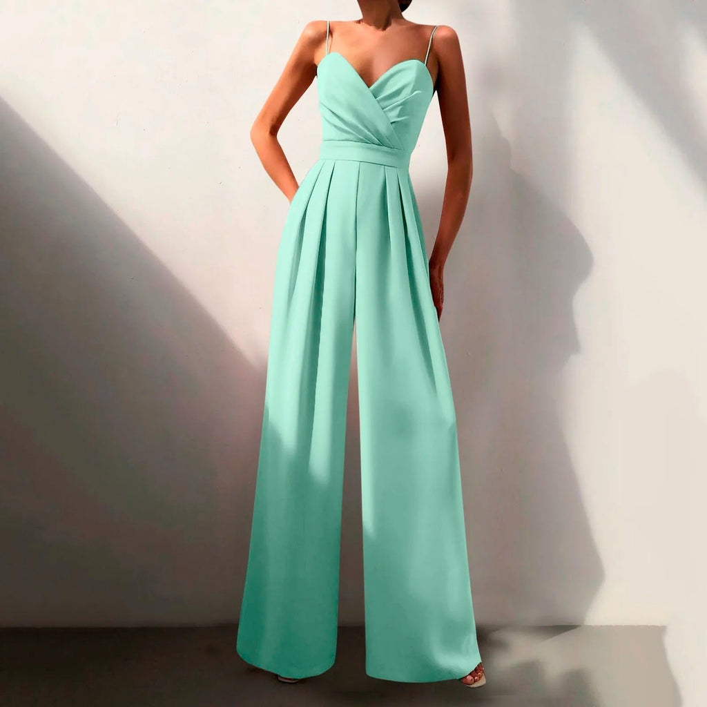 Elodie | Women's Sweetheart Neck Wide Leg Jumpsuit
