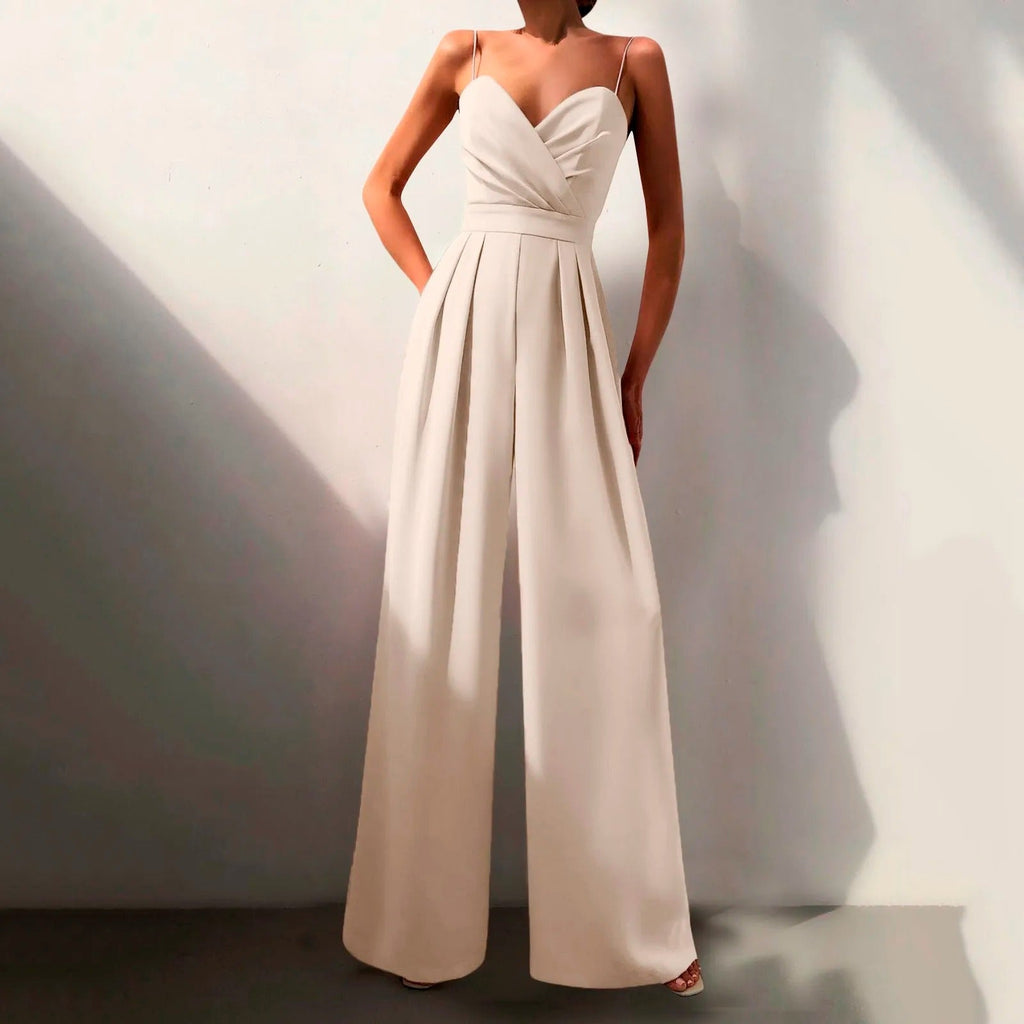 Elodie | Women's Sweetheart Neck Wide Leg Jumpsuit