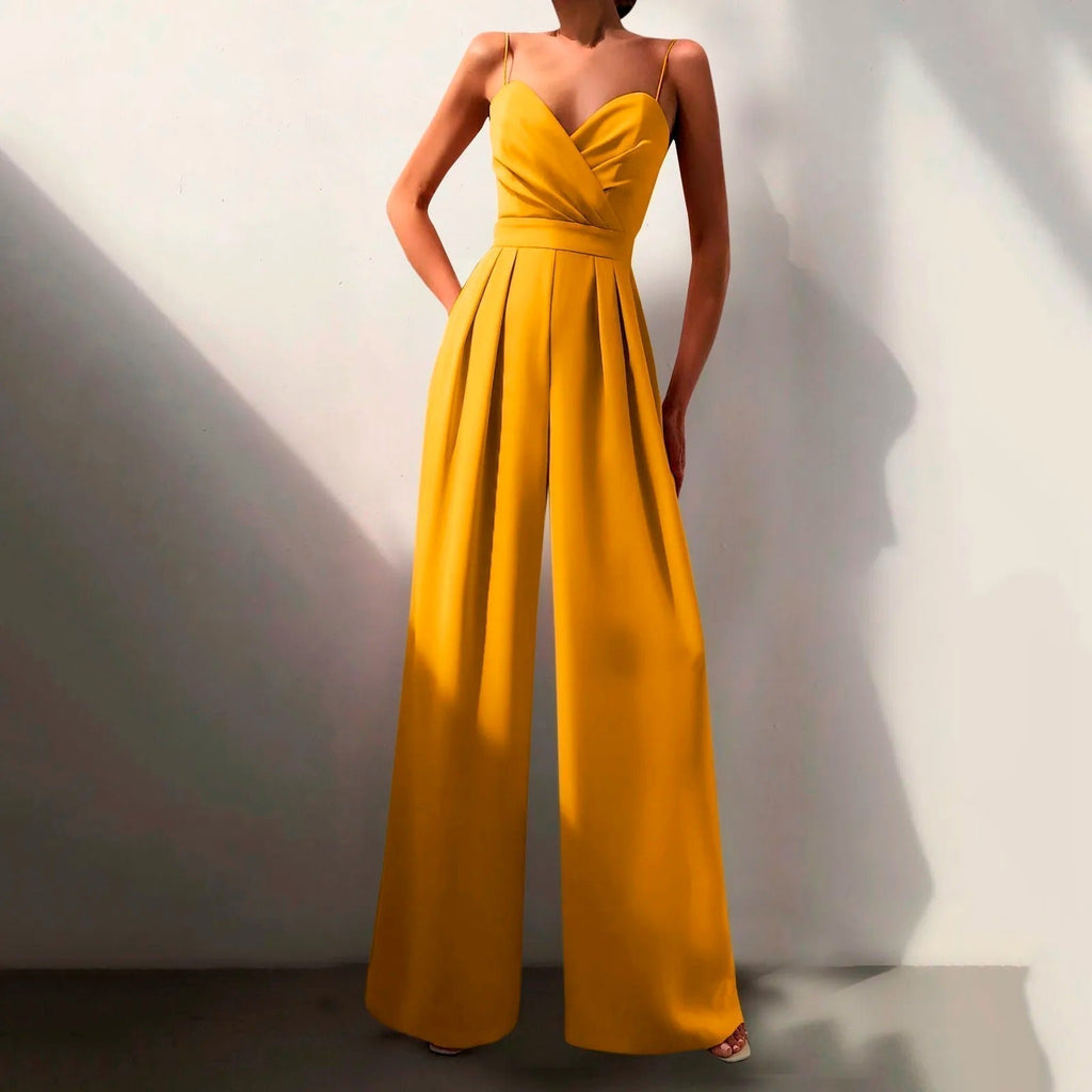 Elodie | Women's Sweetheart Neck Wide Leg Jumpsuit