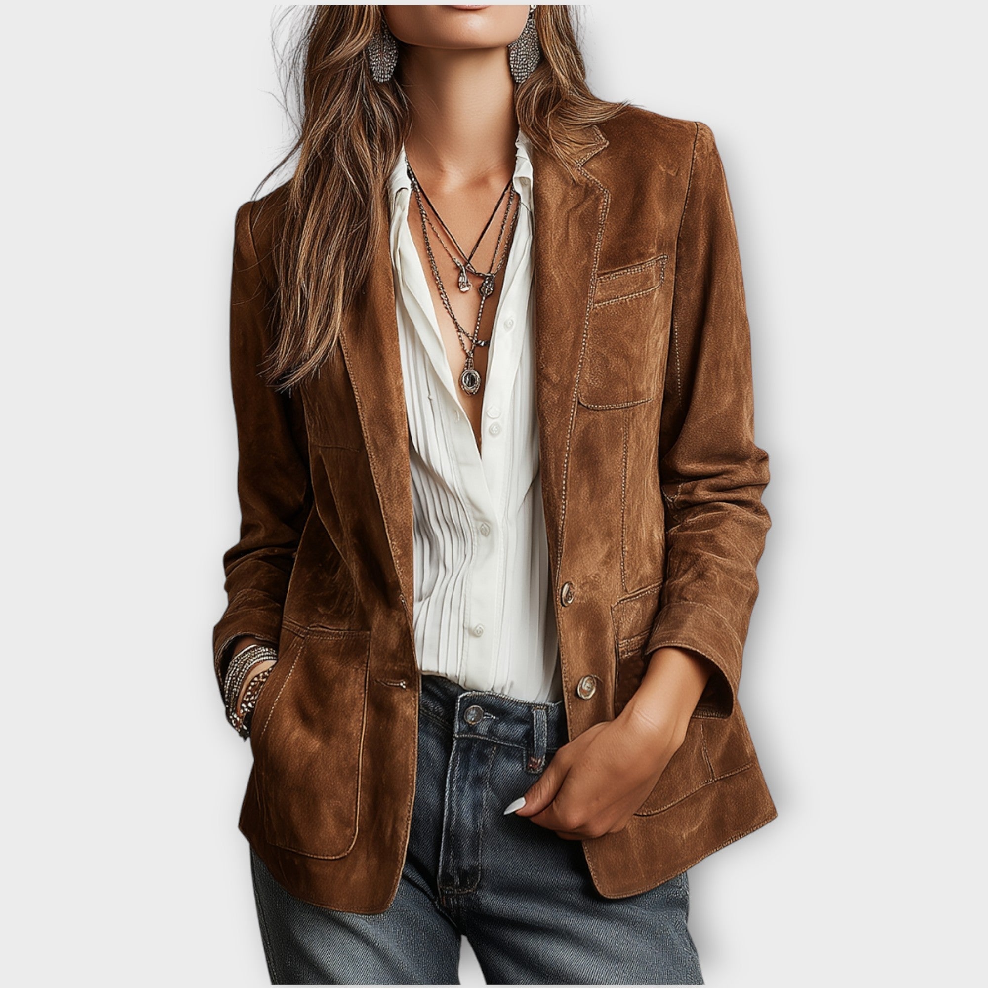 Women's Vintage Suede Blazer