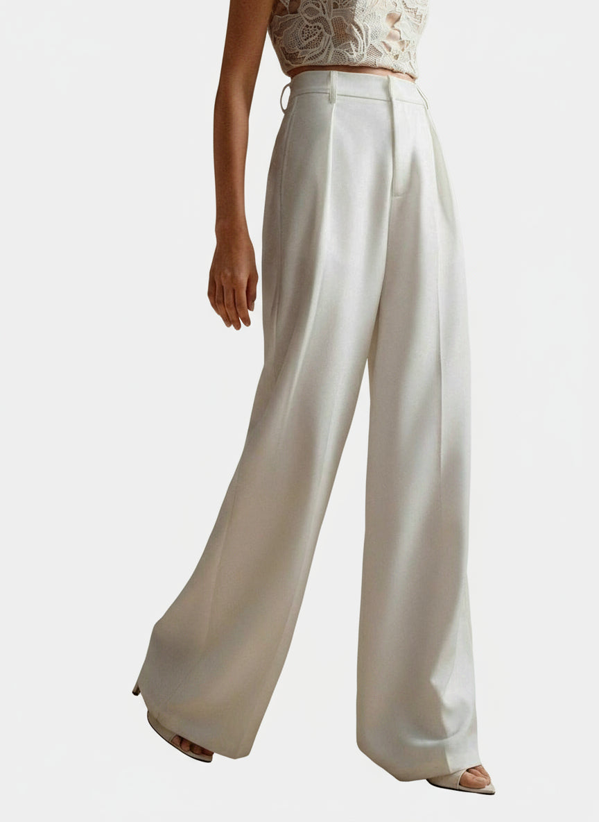 Riviera High Waist Wide Leg Tailored Trousers