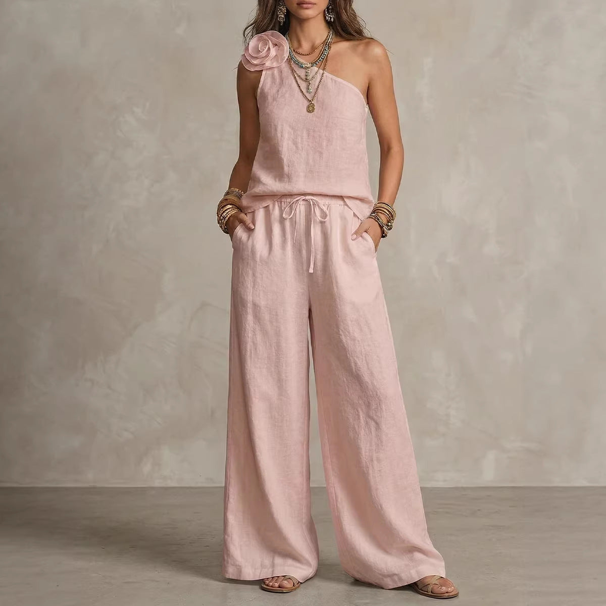 Two-Tone Sleeveless Co-ord Set