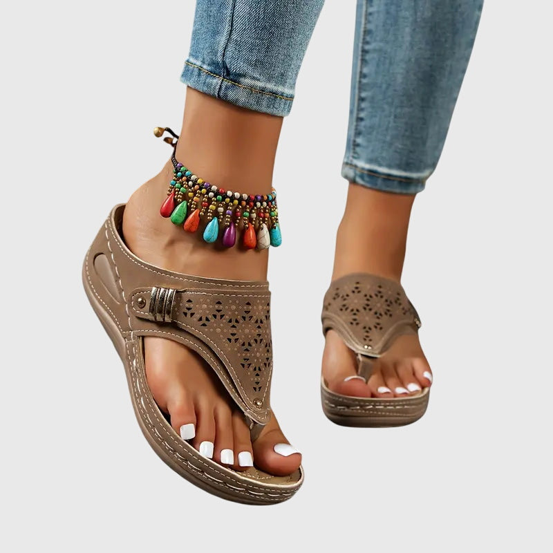Women's comfort orthopaedic sandals back view